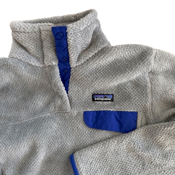 Patagonia Tops - Patagonia Women's Medium Gray Fleece Snap-Neck Pullover Jacket Outdoor